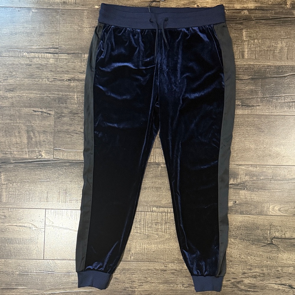 A/X Armani Exchange Navy Velvet Joggers